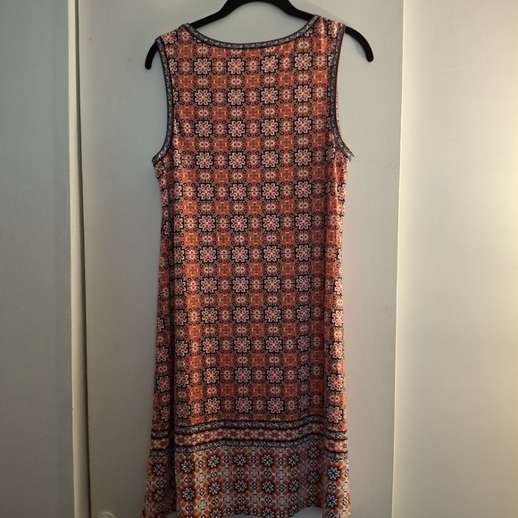 Max Studio Women's Paisley Print Sleeveless Scoop Neck Midi Sundress - Picture 2 of 6